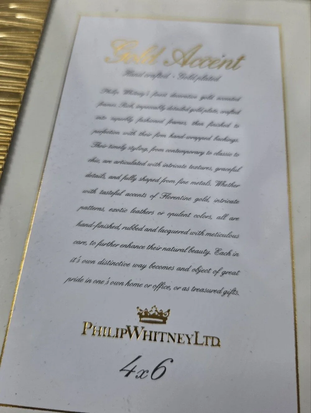philipWhitney elegant gold